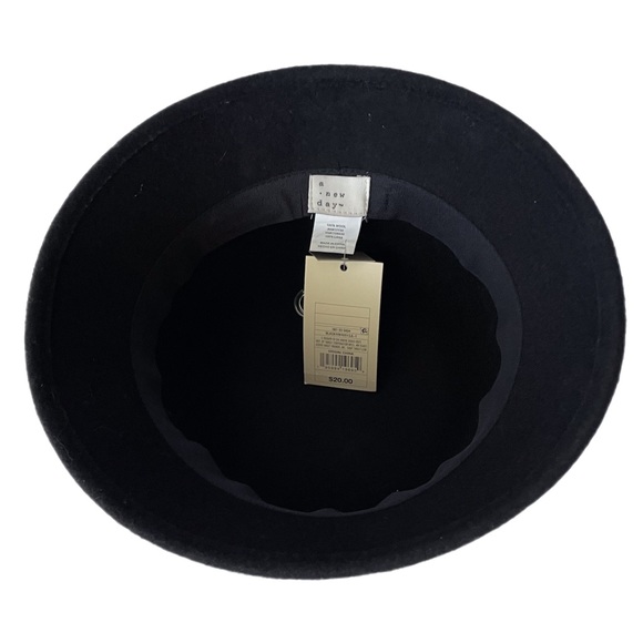 NWT A New Day Women’s Black Wool Bucket Hat - Picture 4 of 6